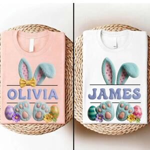 Happy Easter  Shirt, Cute Bunny Toddler T-Shirt, Easter Family